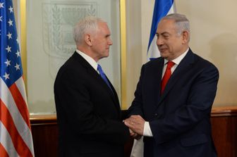 &nbsp;Mike Pence e Benjamin Netanyahu