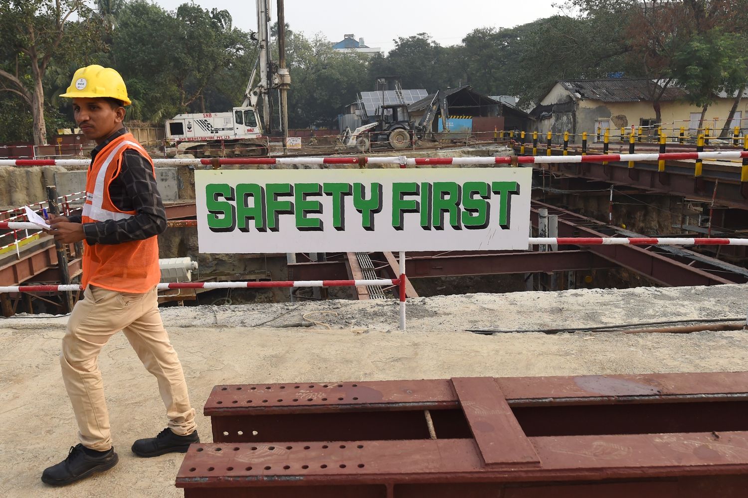 &nbsp;Un cantiere a Mumbai