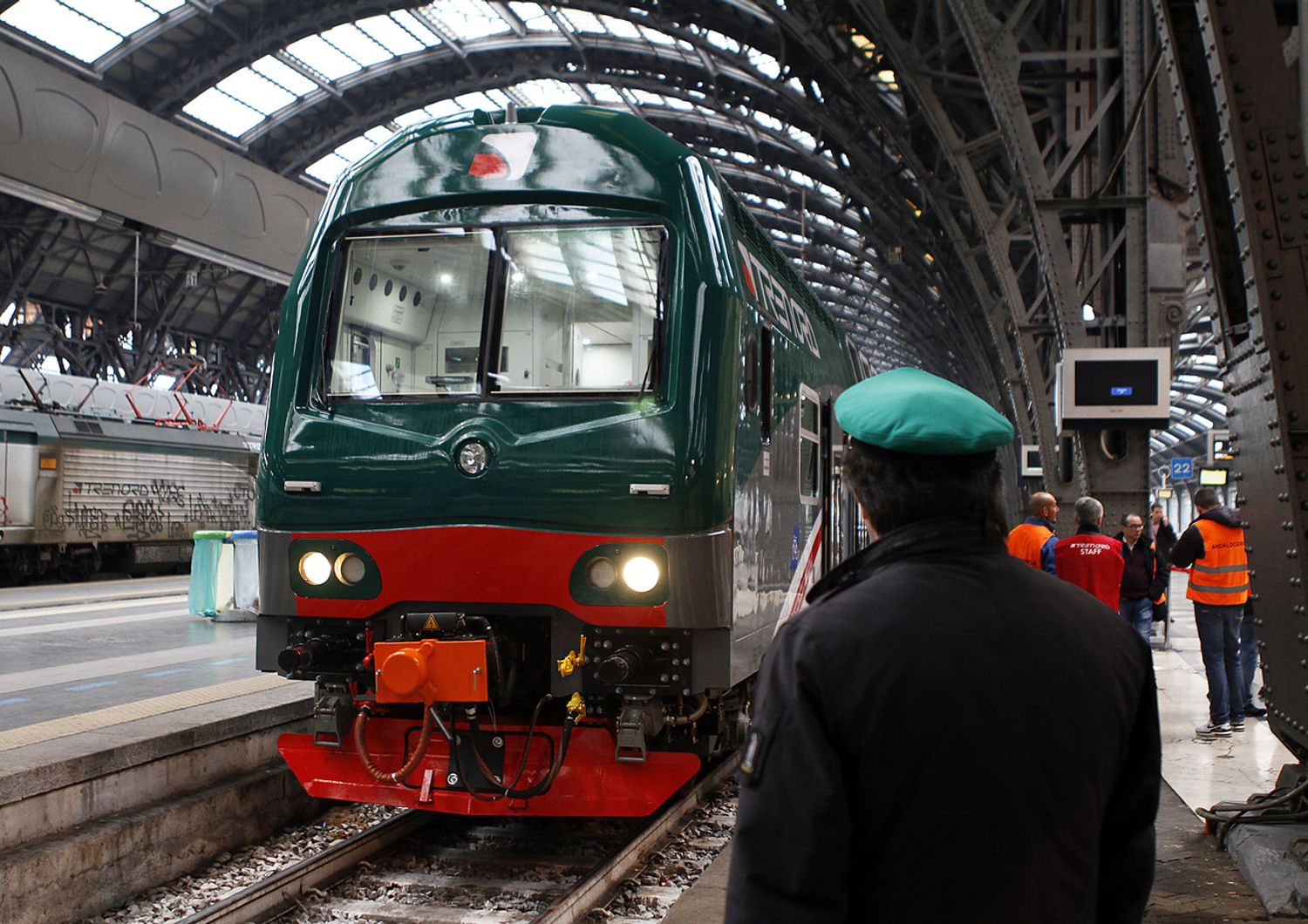 Milano, presentazione del nuovo treno Vivalto per i pendolari, nella foto Treno Vivalto &nbsp;