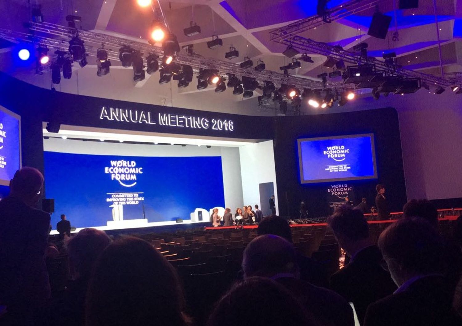 Una sala dei congressi a Davos