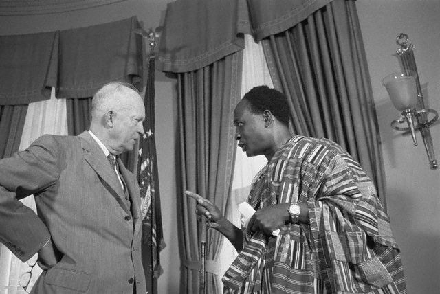 Il Presidente Eisenhower con Kwame Nkrumah Presidente del Ghana &nbsp;