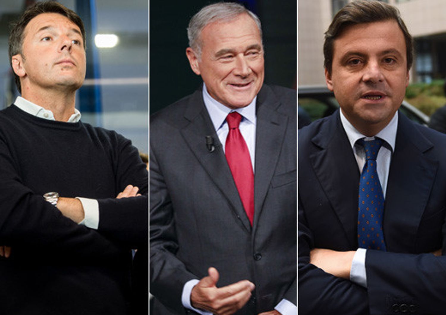 &nbsp;Matteo Renzi, Piero Grasso, Carlo Calenda