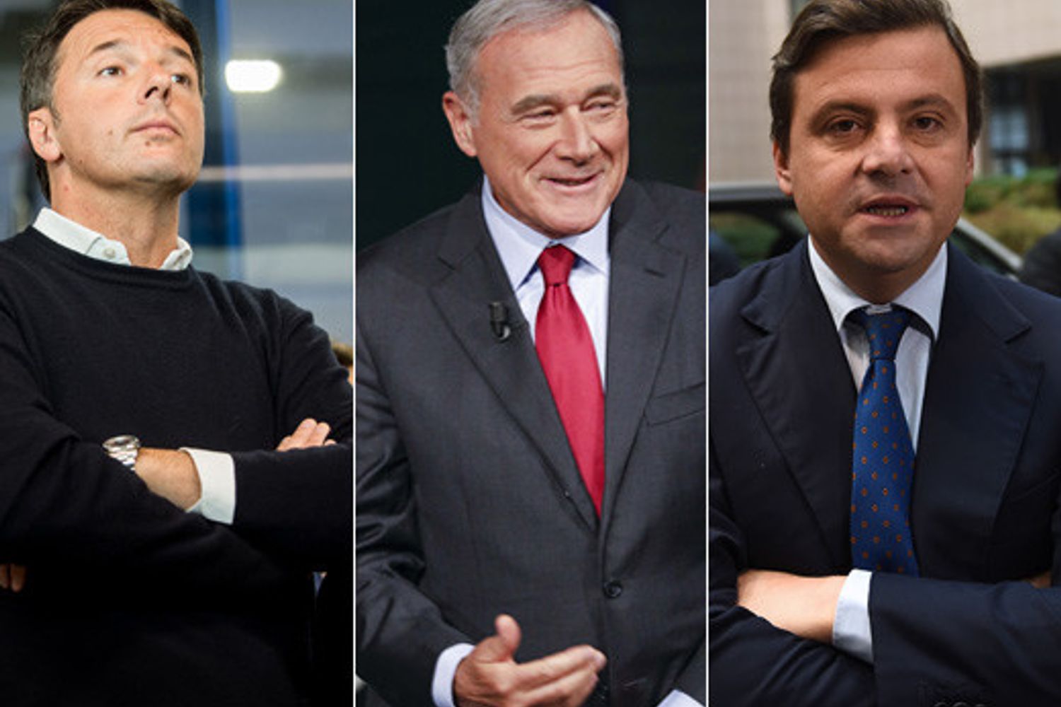 &nbsp;Matteo Renzi, Piero Grasso, Carlo Calenda