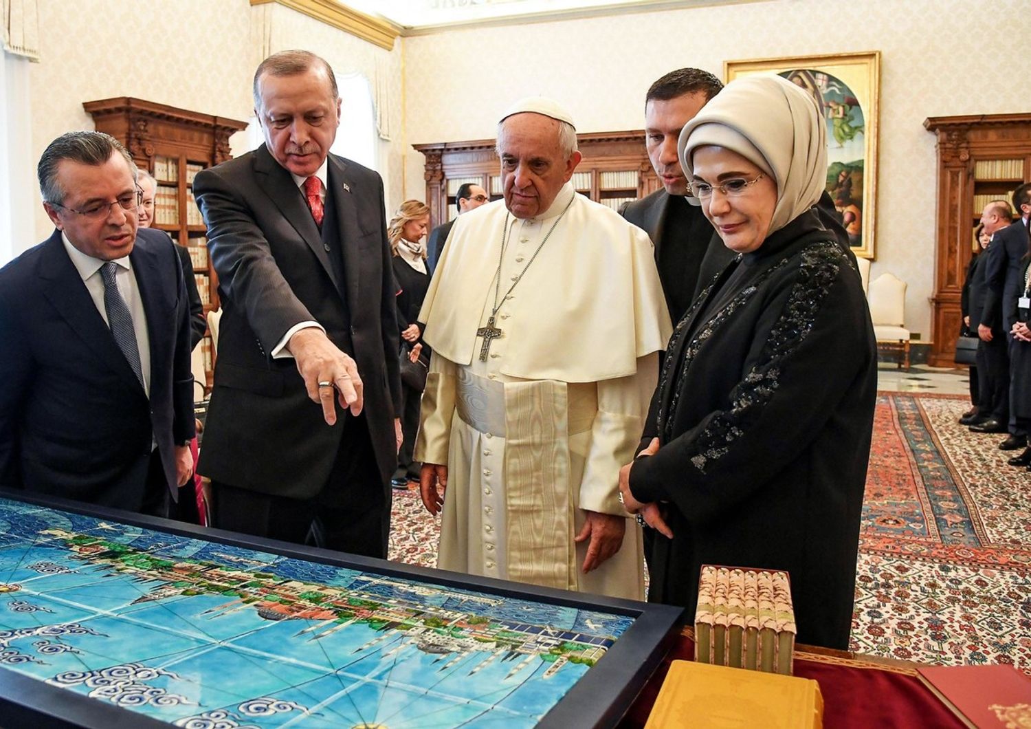 &nbsp;Papa Francesco con il presidente turco Tayyip Erdogan &nbsp;
