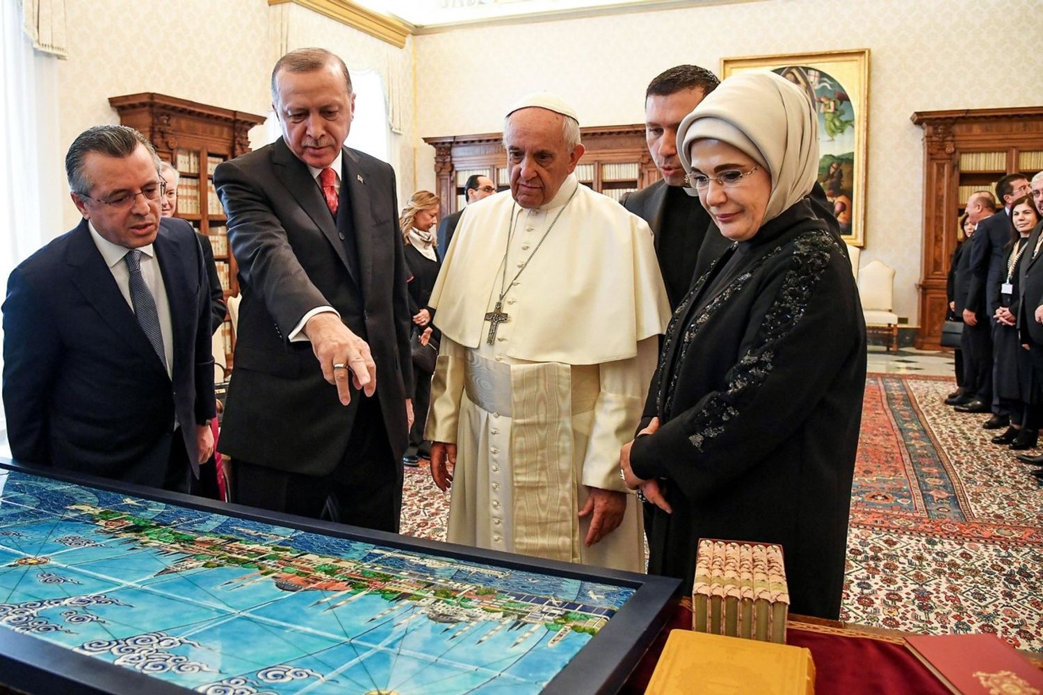 &nbsp;Papa Francesco con il presidente turco Tayyip Erdogan &nbsp;