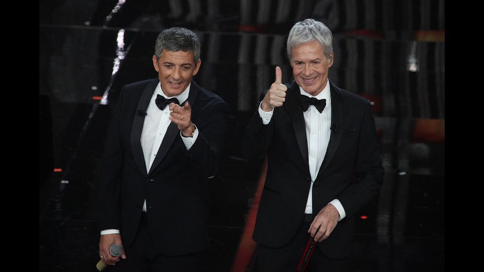 A Sanremo 2018 Fiorello con Claudio Baglioni&nbsp;