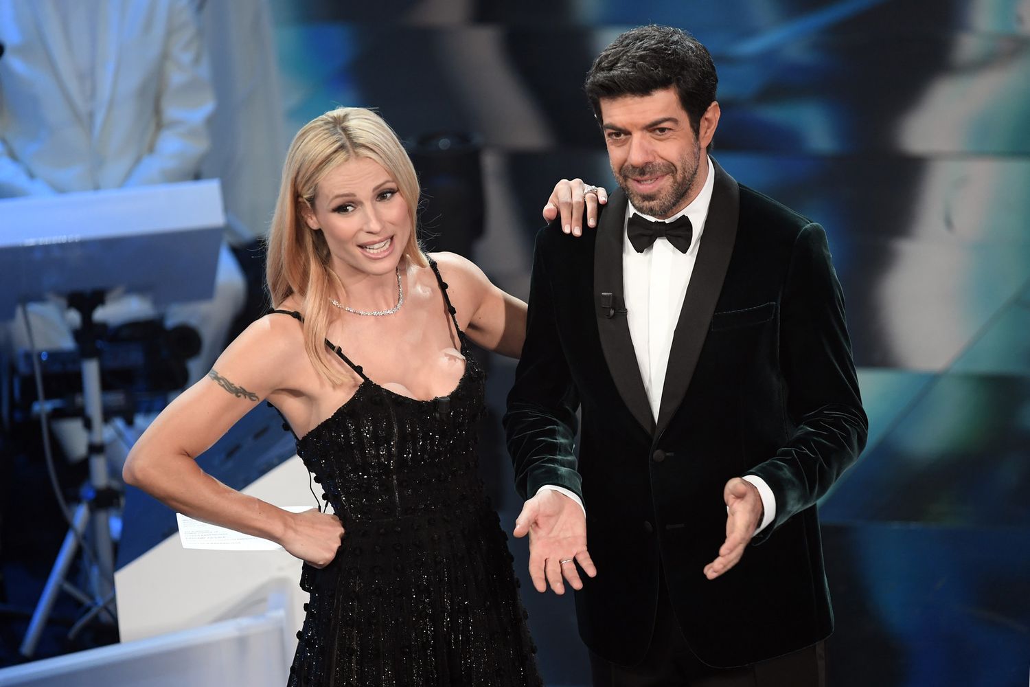 &nbsp;Pier Francesco Favino e Michelle Hunziker a Sanremo 2018