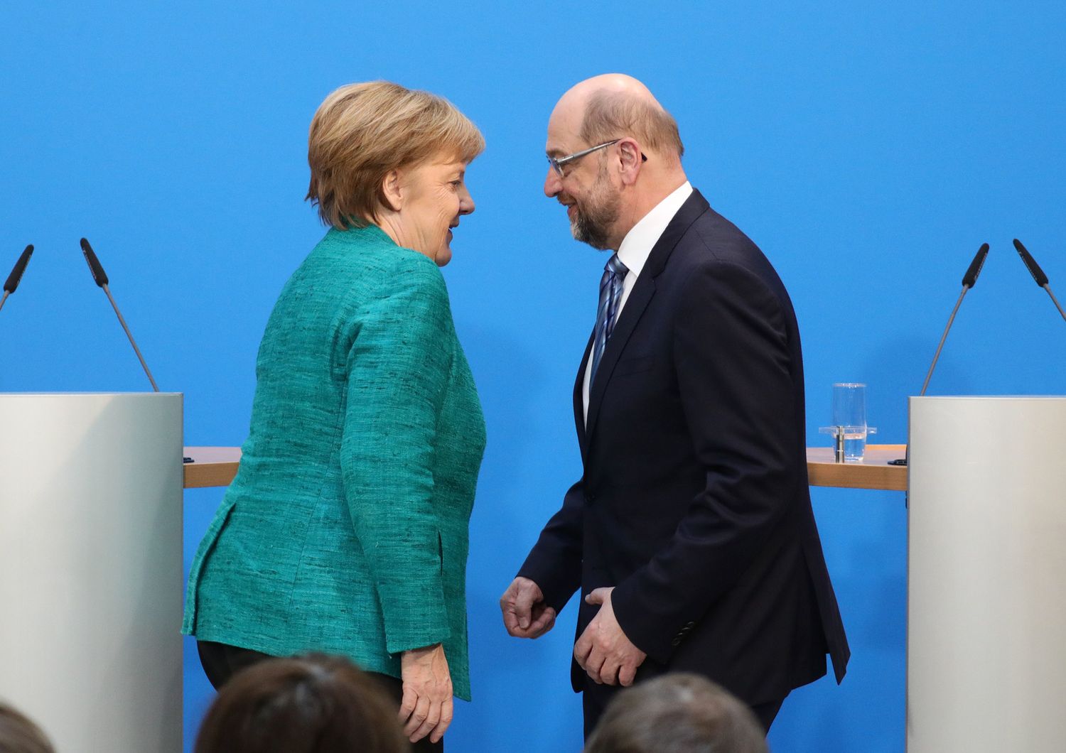 &nbsp;Angela Merkel e Martin Schulz