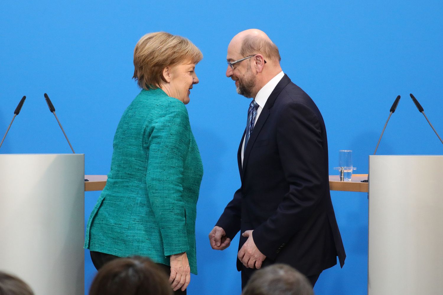 &nbsp;Angela Merkel e Martin Schulz