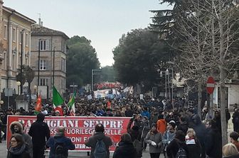 &nbsp;La manifestazione antifascista a Macerata