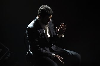 &nbsp;Pierfrancesco Favino a Sanremo durante il monologo di Koltes&nbsp;