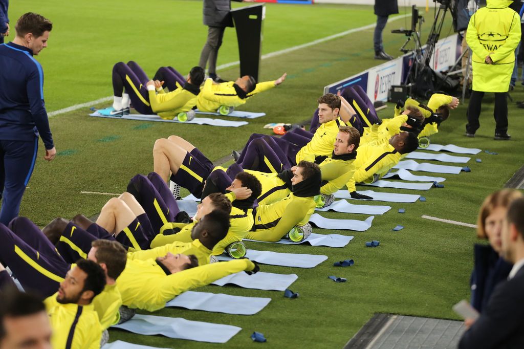 &nbsp;Il riscaldamento del Tottenham