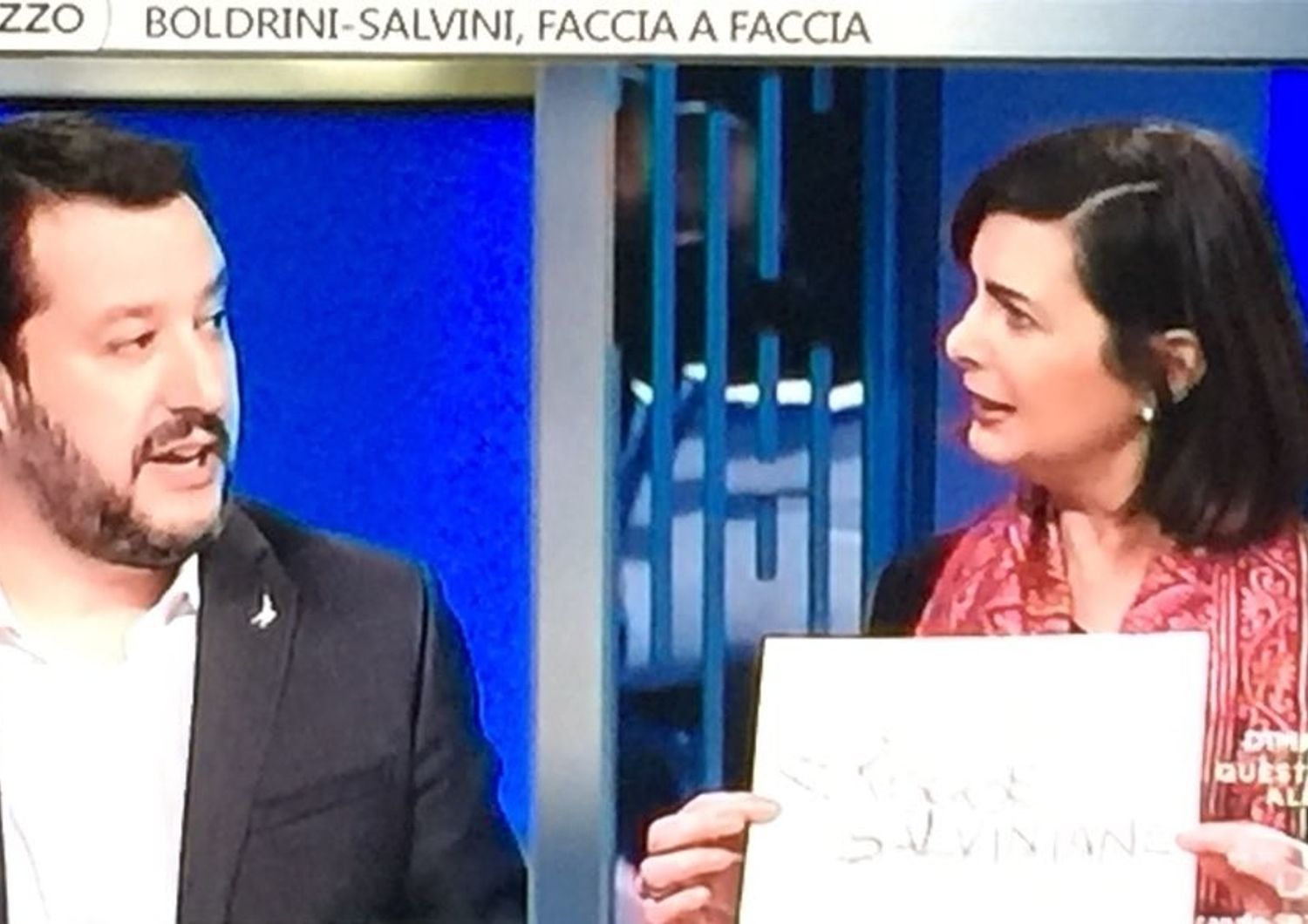 Confronto tv Boldrini-Salvini: stretta di mano poi &egrave; scontro duro su immigrazione