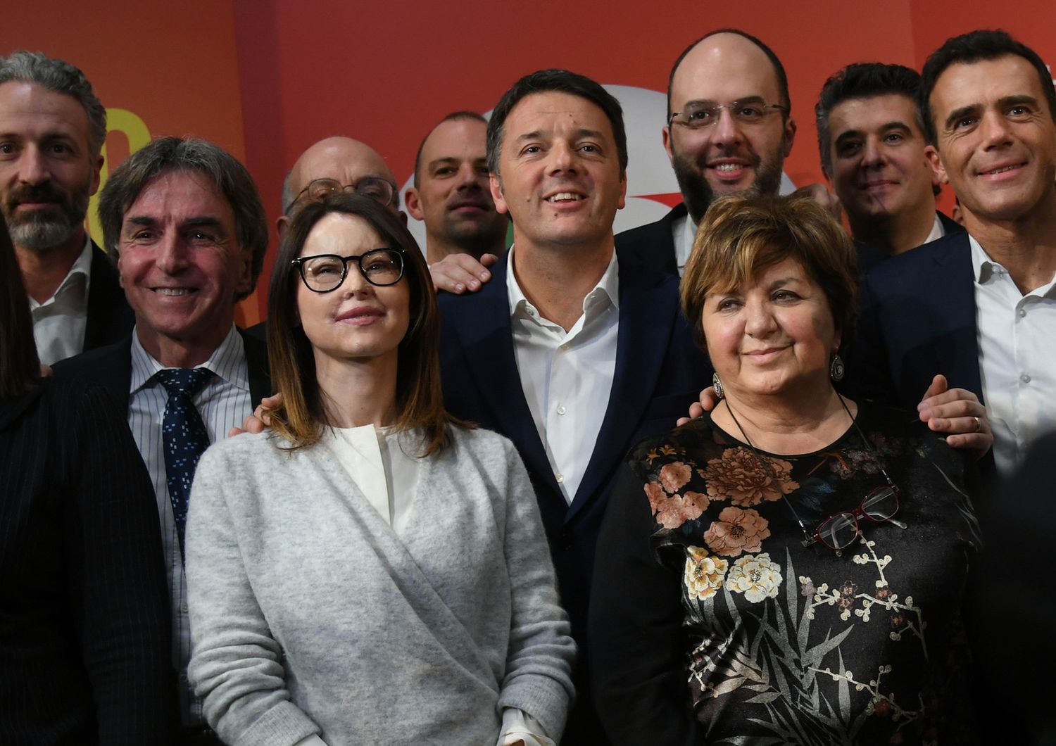 &nbsp;La squadra del Pd il giorno della presentazione del programma elettorale. Con Matteo Renzi, Lucia Annibali e Tommaso Nannicini
