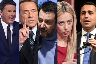 Renzi, Berlusconi, Salvini, Meloni, Di Maio