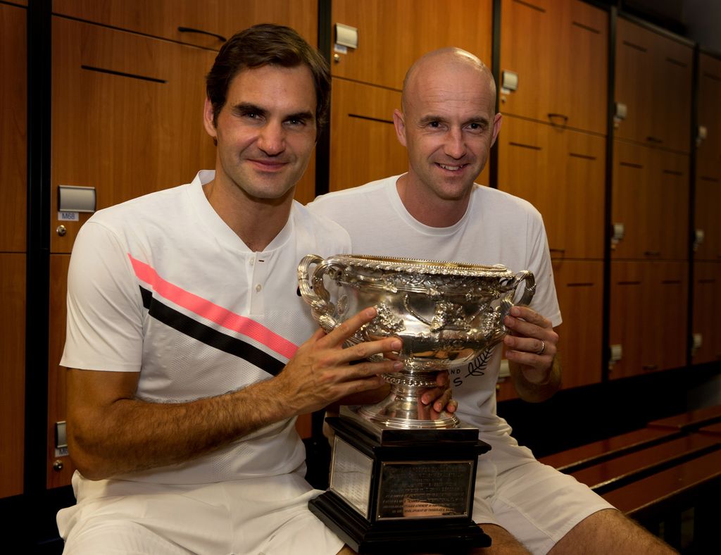 &nbsp;Roger Federer con Ivan Ljiubicic