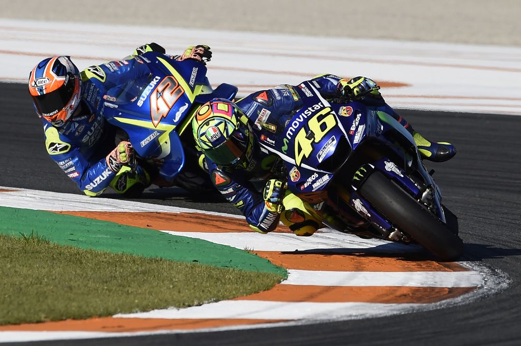Alex Rins  e Valentino Rossi MotoGP di Valencia, 2017&nbsp;