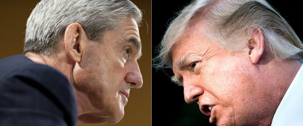 Il direttore dell' FBI Robert Mueller e il presidente americano Donald Trump&nbsp;