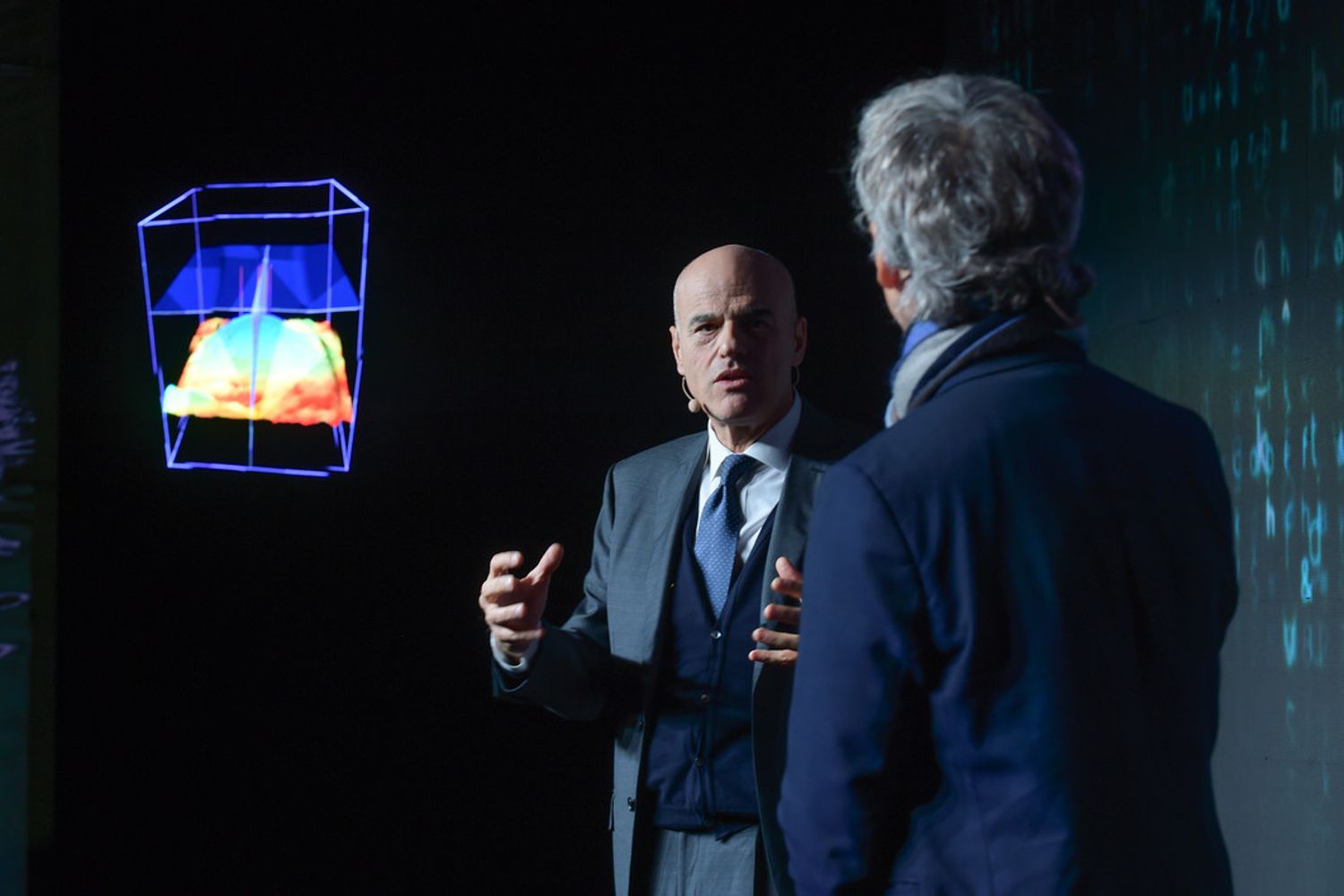 &nbsp; &nbsp;L'ad Claudio Descalzi durante la presentazione del nuovo supercomputer denominato HPC4