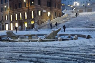 &nbsp;Piazza di Spagna sotto la neve
