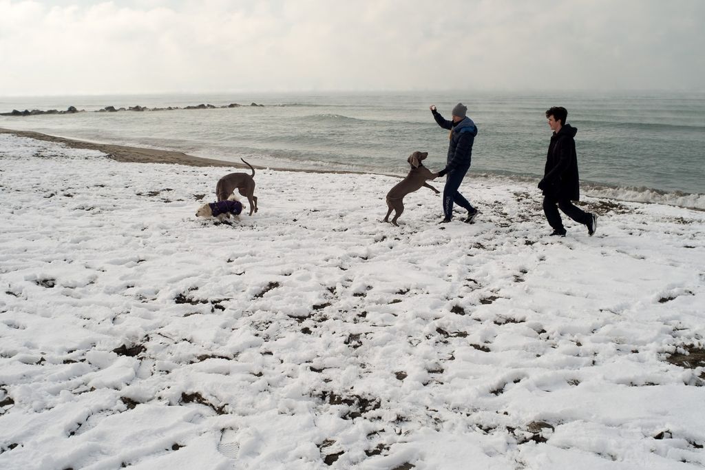 &nbsp;Il litorale partenopeo innevato