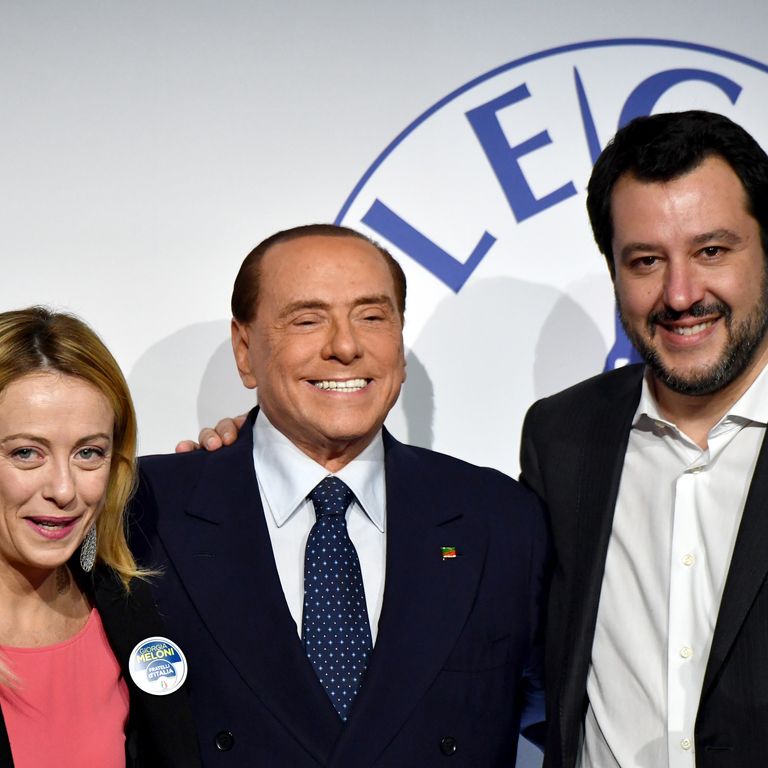 Giorgia Meloni Silvio Berlusconi Matteo Salvini (Afp)&nbsp;