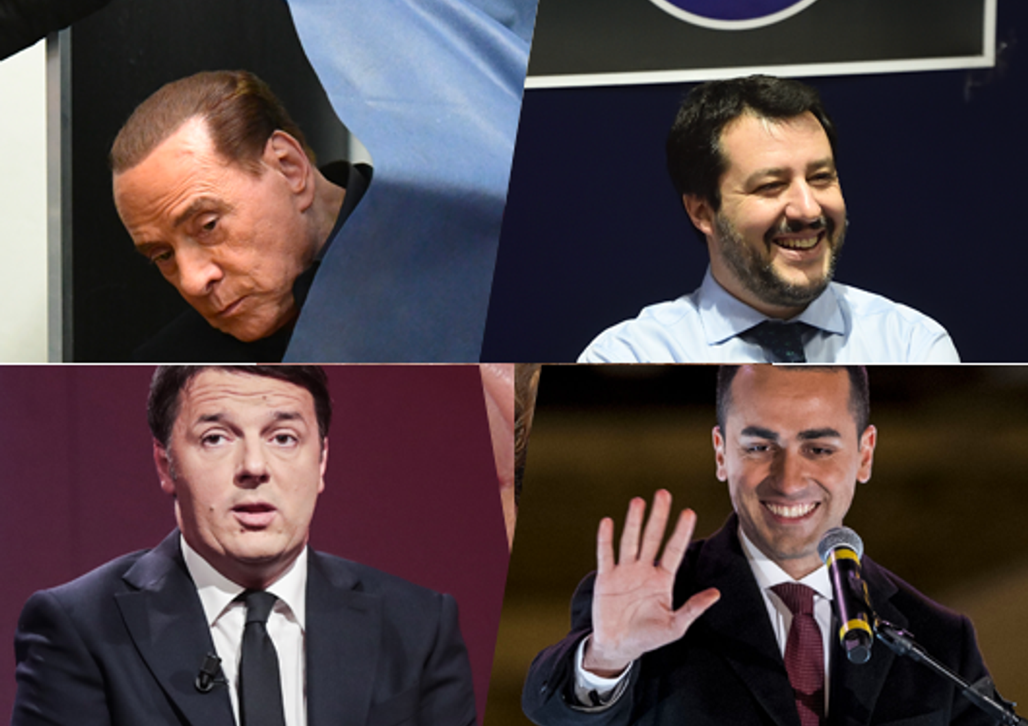 &nbsp;Berlusconi Salvini Renzi Di Maio (AGF-AFP)