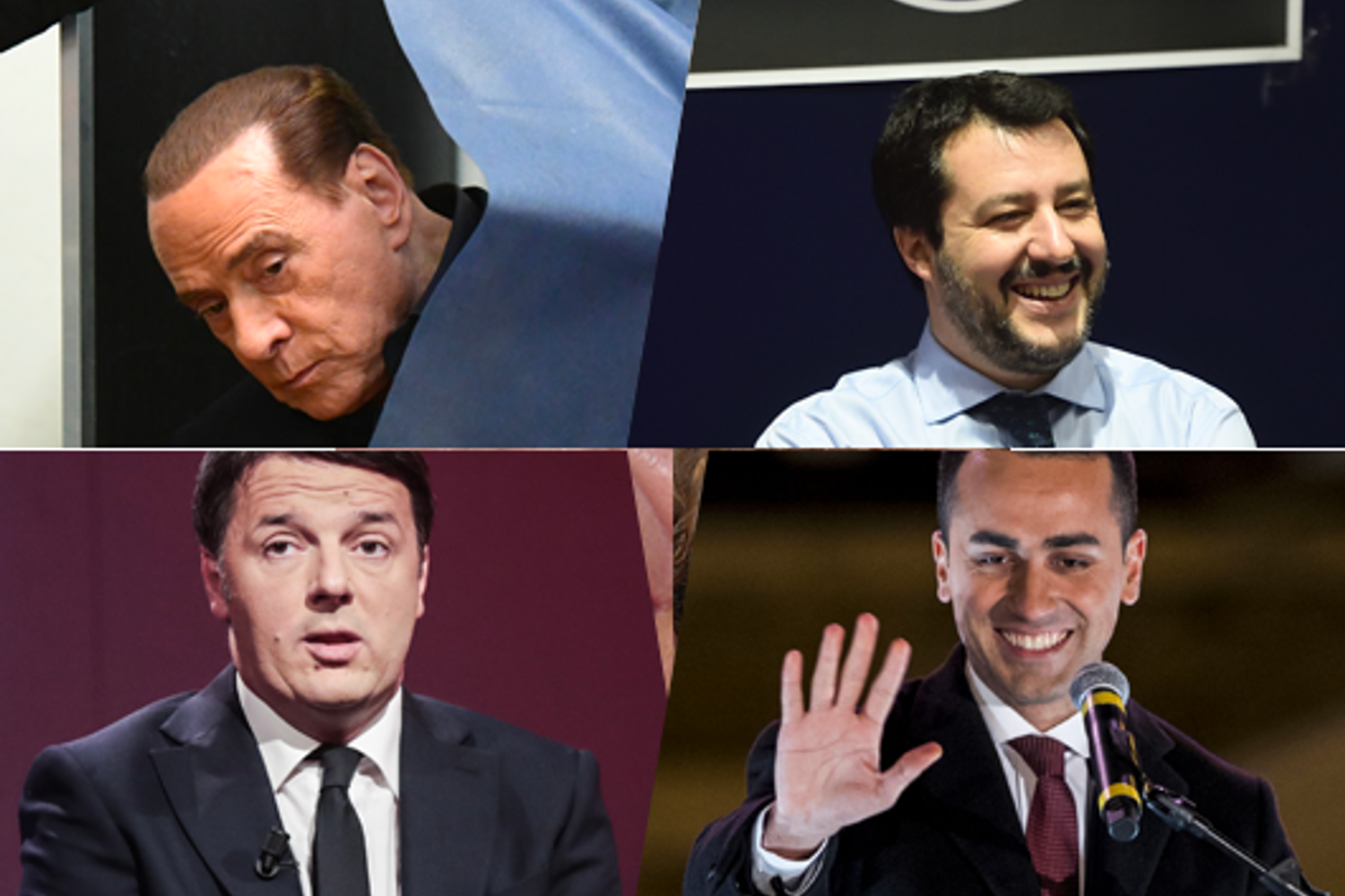&nbsp;Berlusconi Salvini Renzi Di Maio (AGF-AFP)