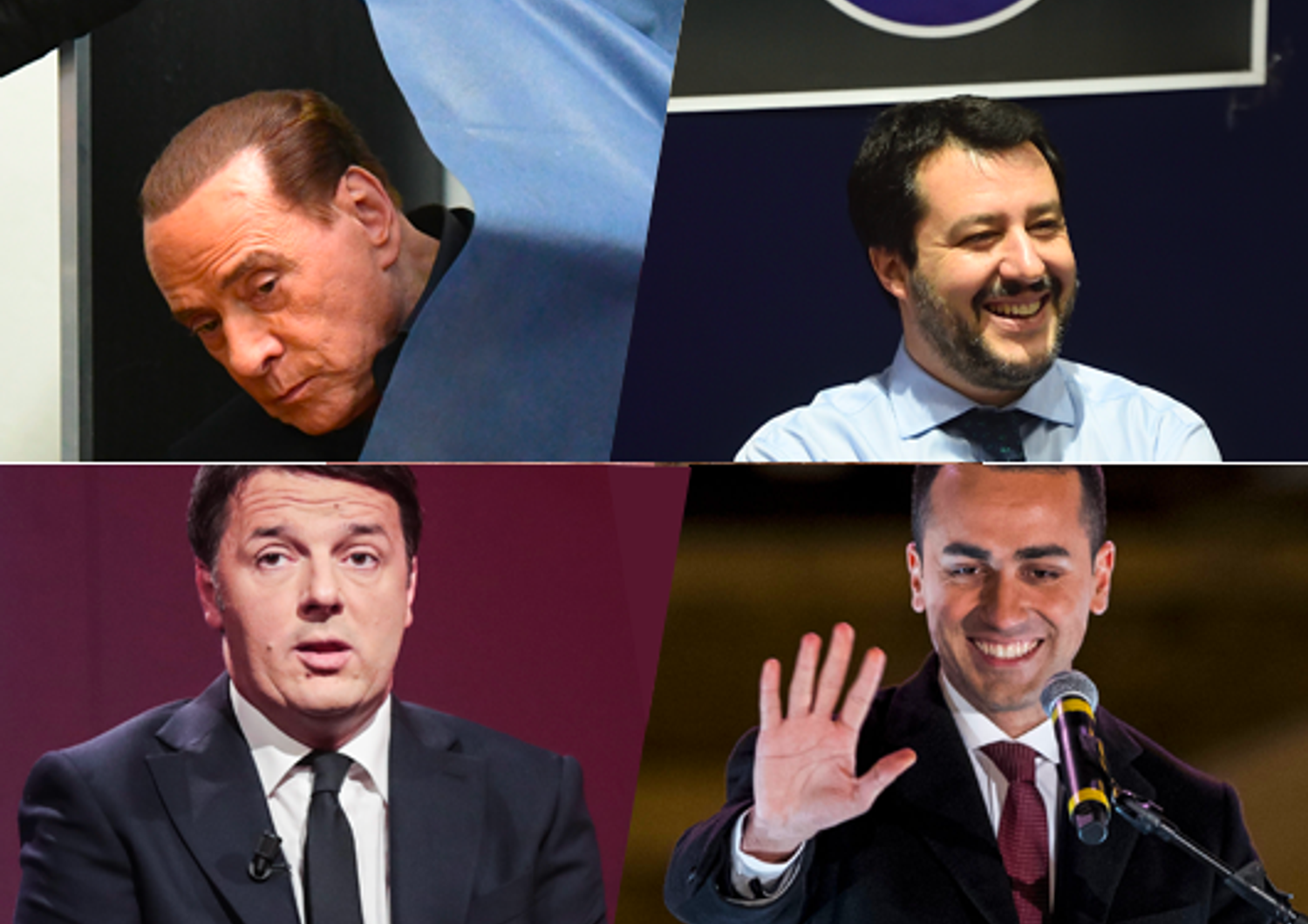 Berlusconi Salvini Renzi Di Maio (AGF-AFP)