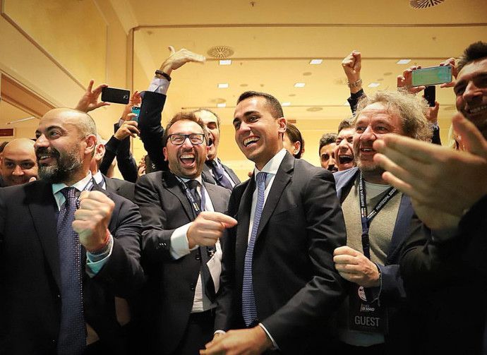 Gianluigi Paragone, Alfonso Bonafede, Luigi Di Maio (AGF)