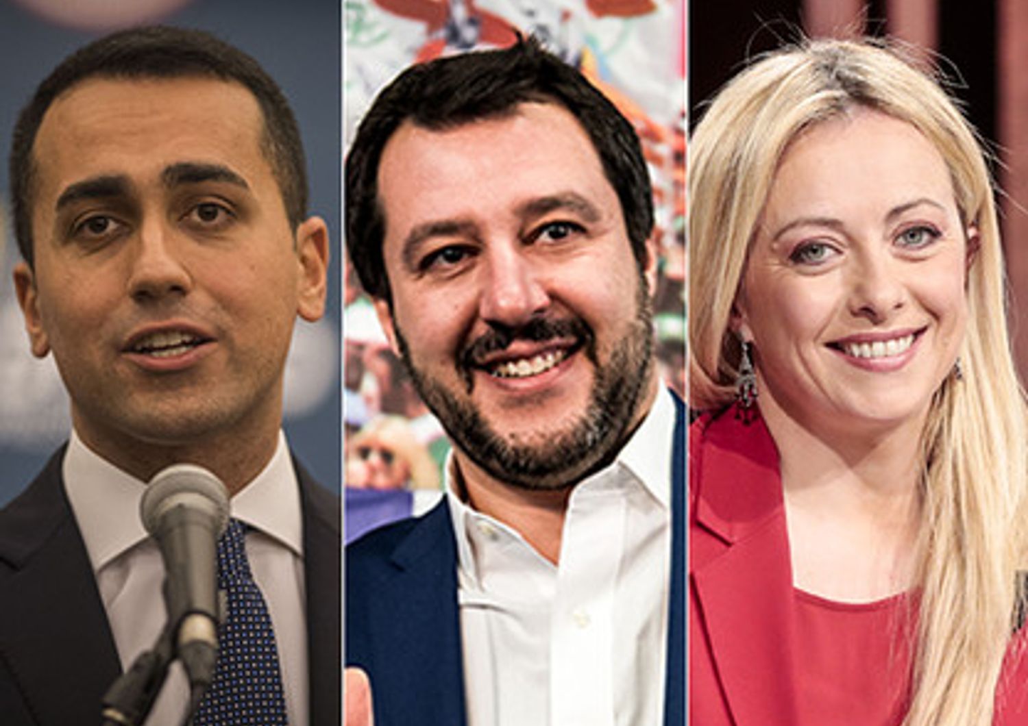 &nbsp;Luigi Di Maio, Matteo Salvini e Giorgia Meloni