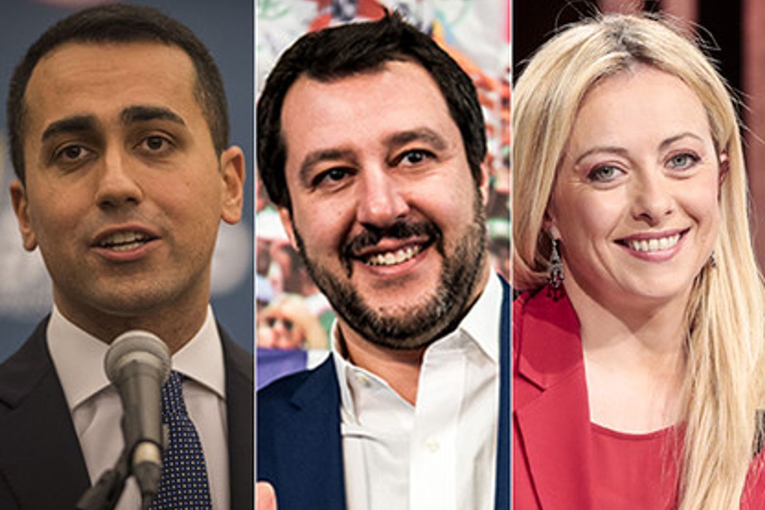 &nbsp;Luigi Di Maio, Matteo Salvini e Giorgia Meloni