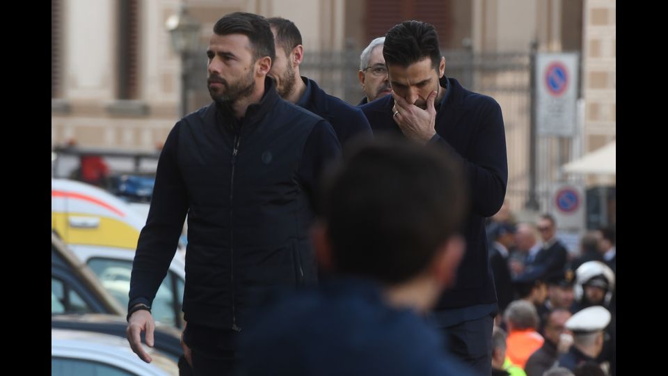 Funerali Astori - Giorgio Chiellini, Gianluigi Buffon  e  Andrea Barzagli