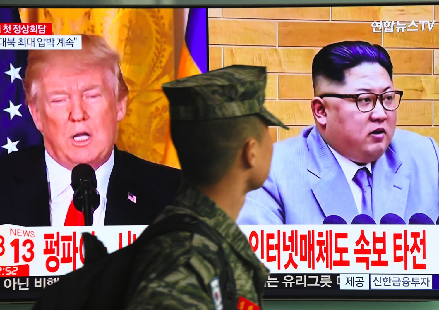 &nbsp;Donald Trump e Kim Jong-un