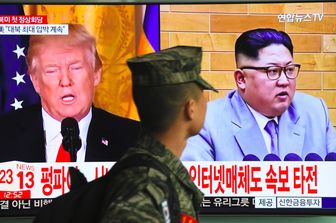 &nbsp;Donald Trump e Kim Jong-un