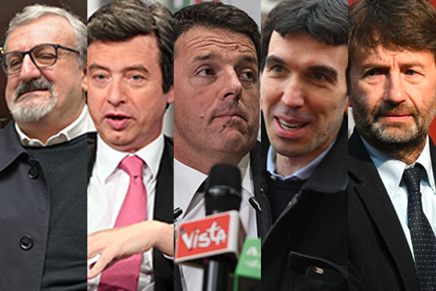 Emiliano, Orlando, Renzi, Martina, Franceschini (AGF)