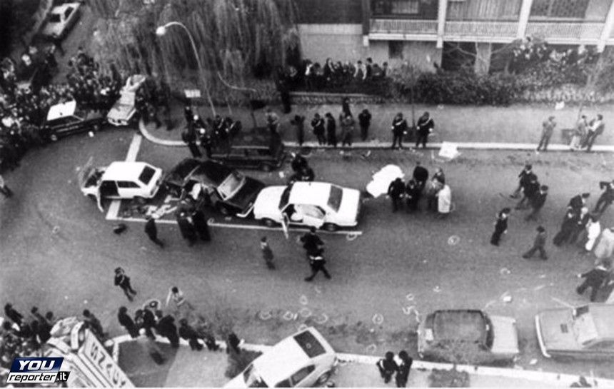 &nbsp;Via Fani, l'onorevole Moro viene rapito dalle BR, il luogo dell'attentato