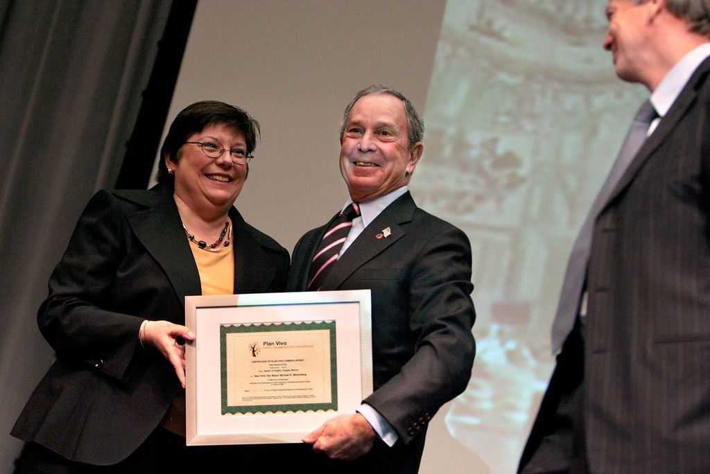 &nbsp;Katherine&nbsp;Sierra con Michael Bloomberg