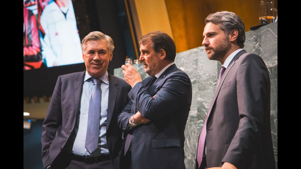 &nbsp;Carlo Ancelotti, Marco Tardelli e Claudio Corbino