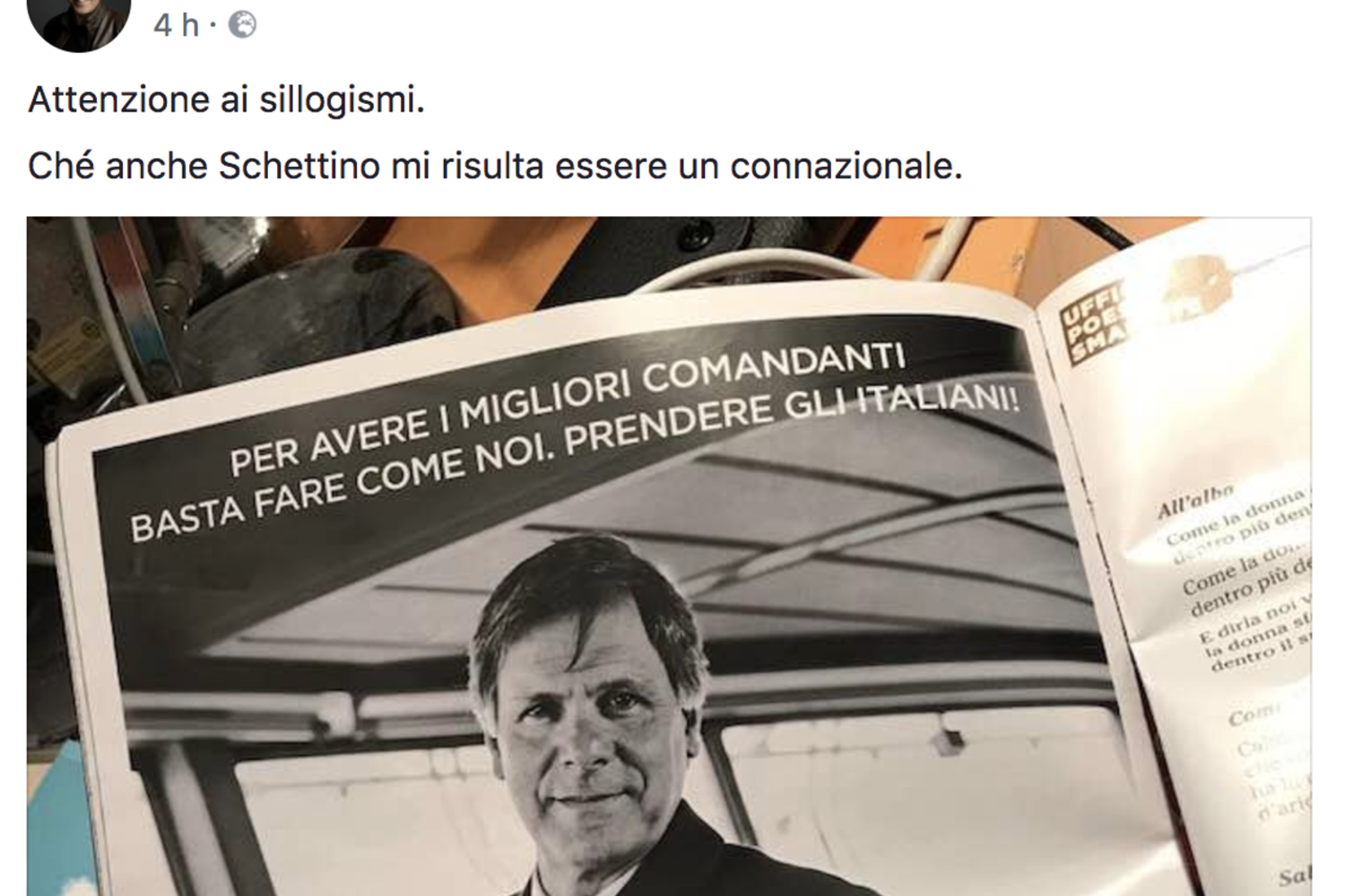 &nbsp;La pubblicit&agrave; della Tirrenia pubblicata su Facebook&nbsp;