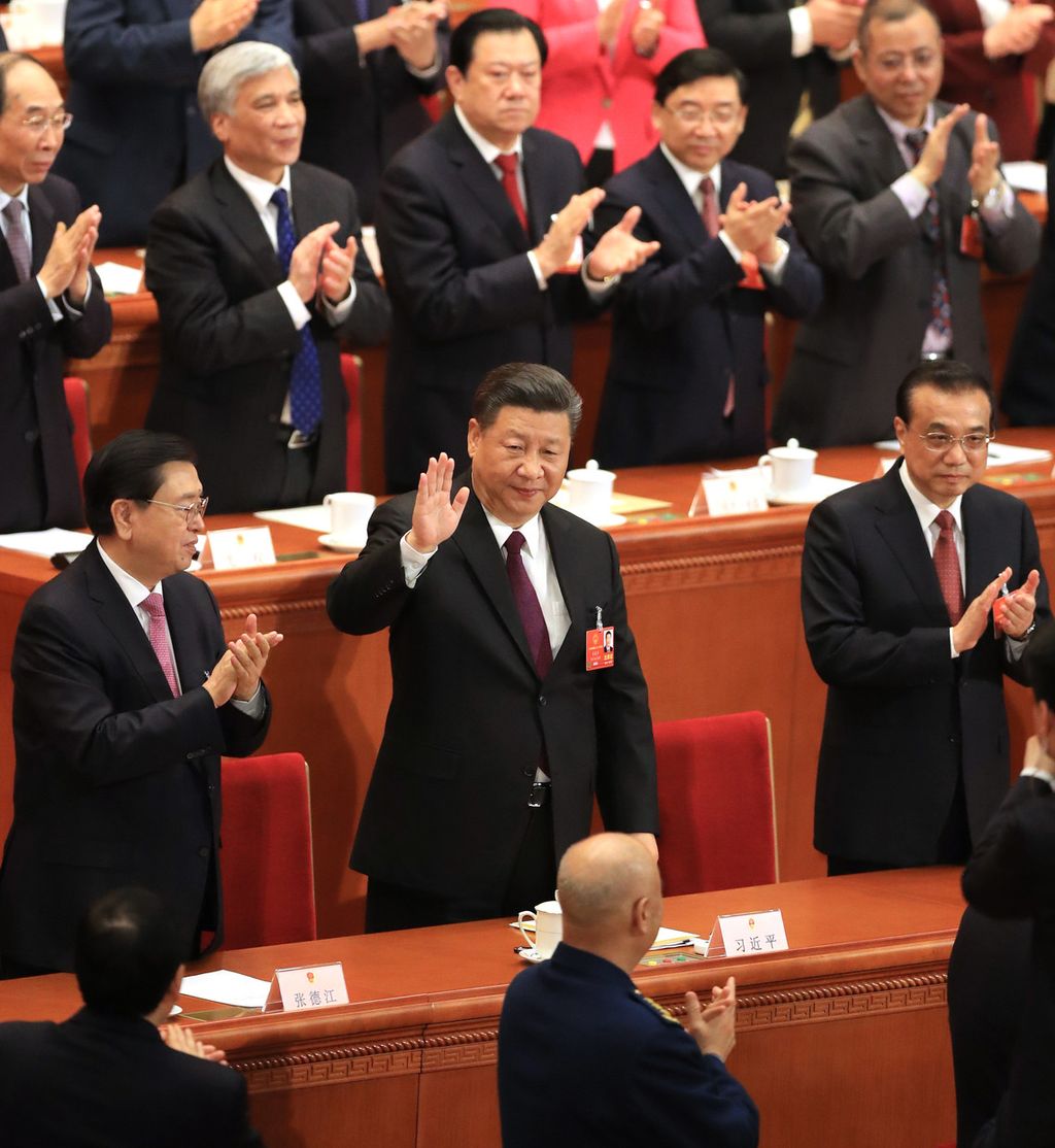 &nbsp;Xi dopo il giuramento.