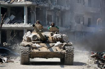 &nbsp;Un carro armato delle forze di Assad