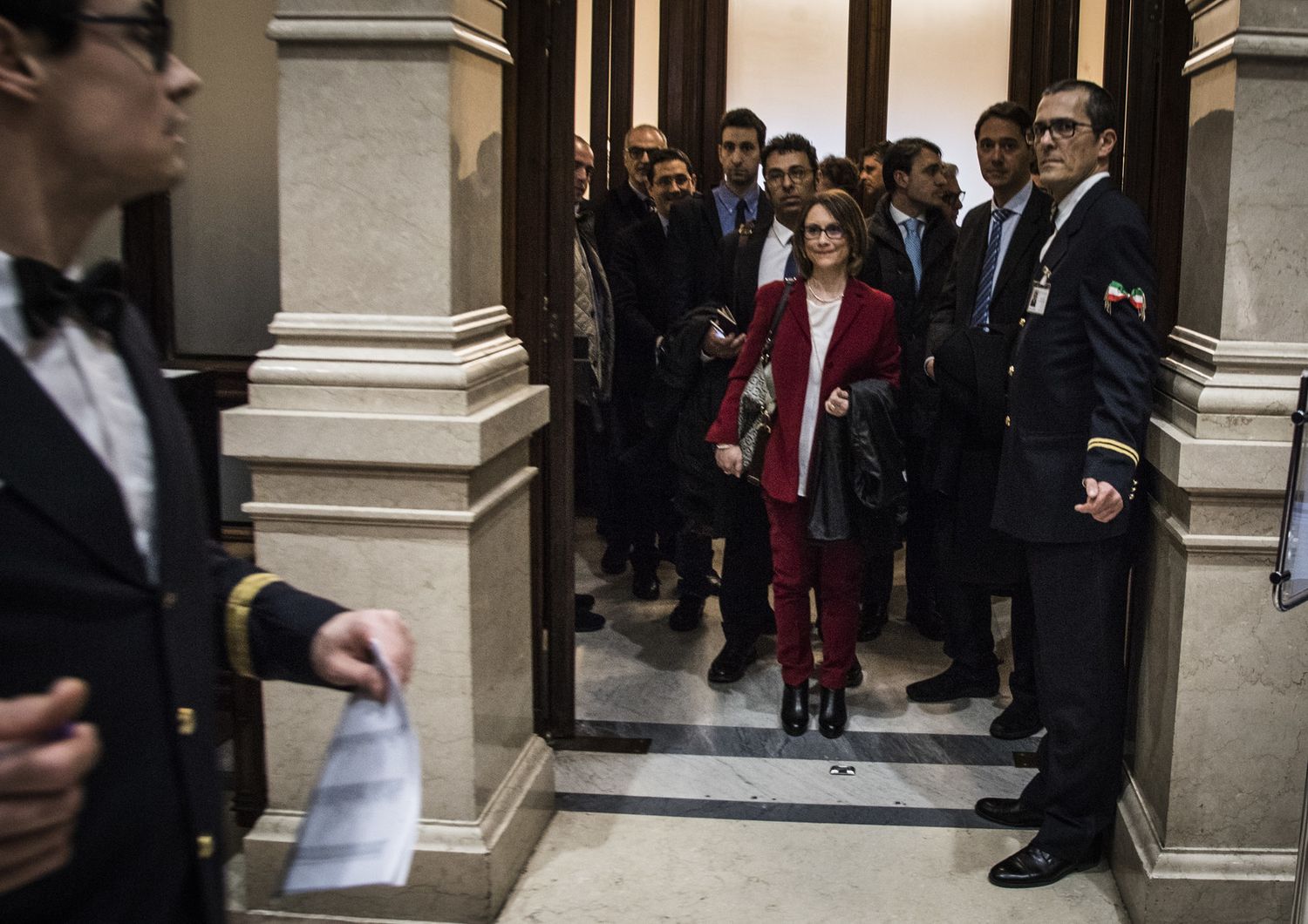 &nbsp;Deputati al loro arrivo a Montecitorio per la registrazione