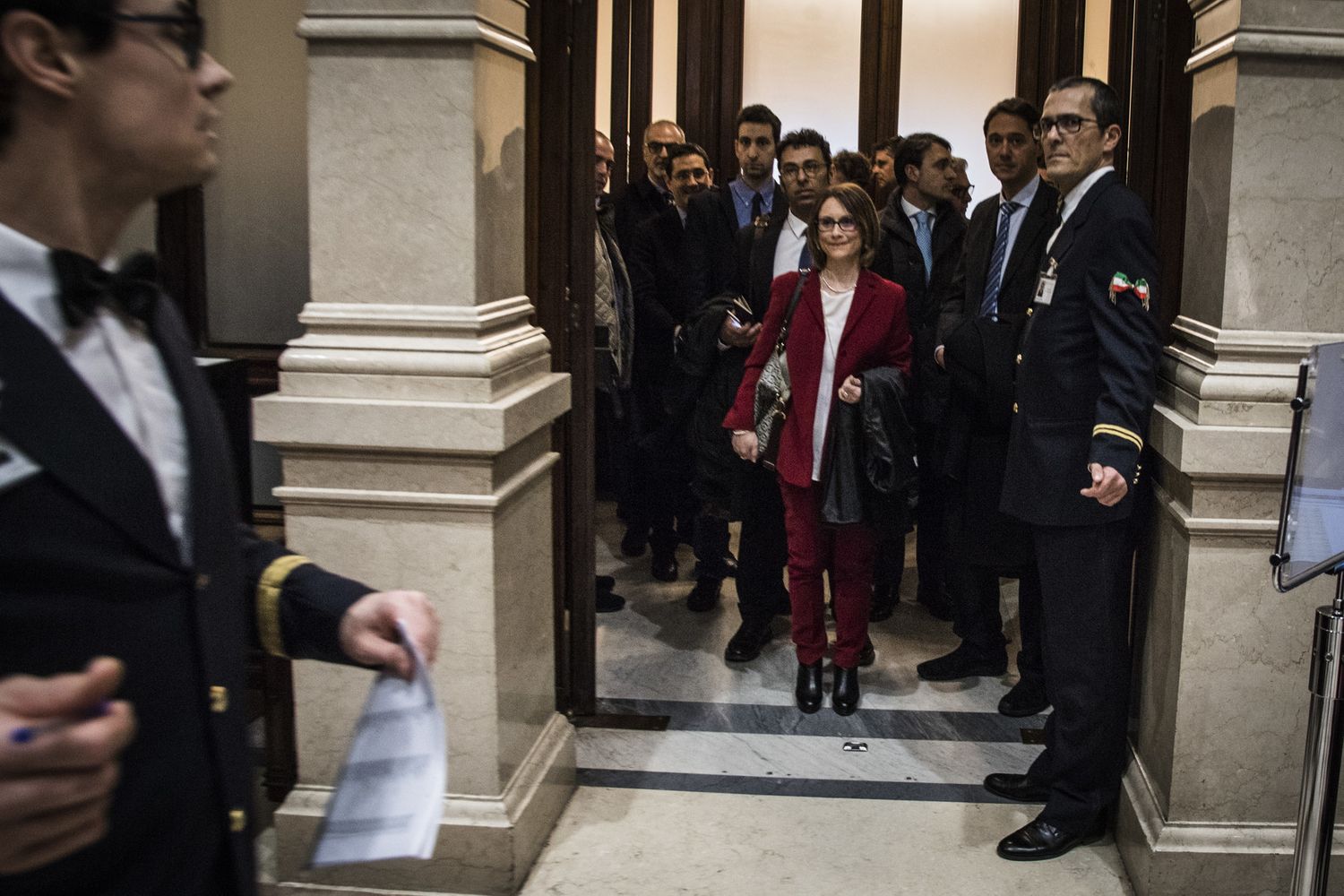 &nbsp;Deputati al loro arrivo a Montecitorio per la registrazione
