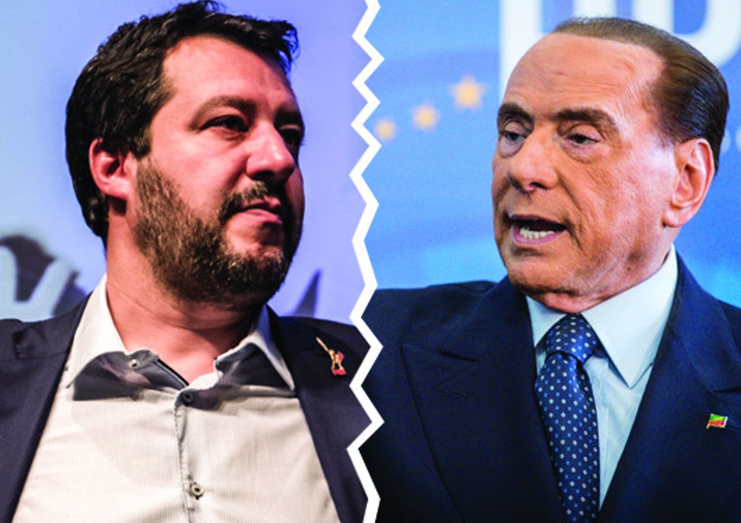 Salvini, Berlusconi (AGF)