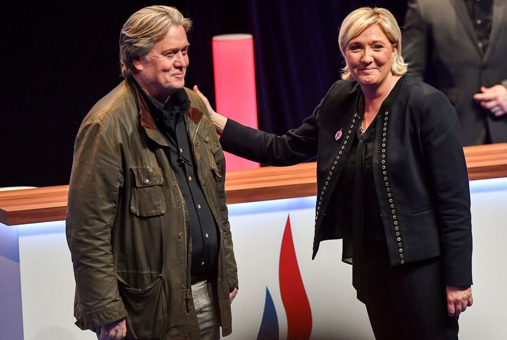 &nbsp;Steve Bannon e Marine Le Pen a Lille