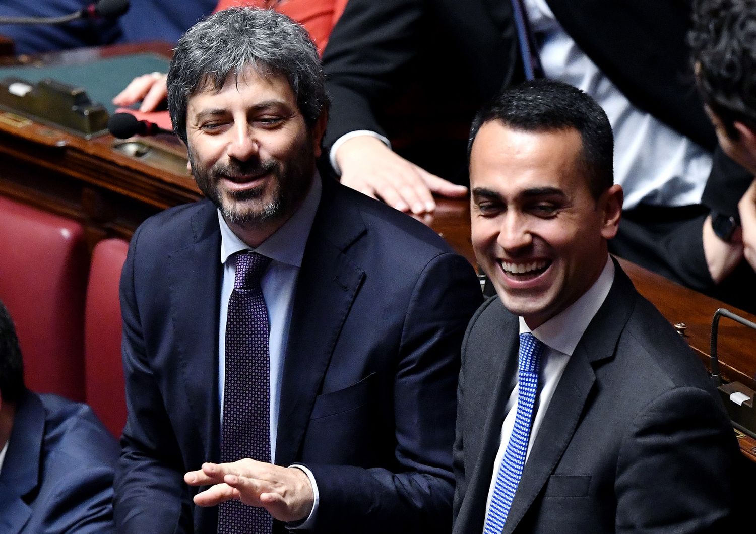 &nbsp;A sinistra Roberto Fico, a destra Luigi Di Maio del Movimento 5 stelle