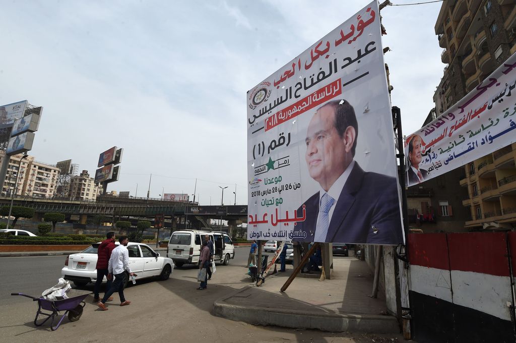 &nbsp;Un manifesto elettorale di Al Sisi per le presidenziali in Egitto&nbsp;