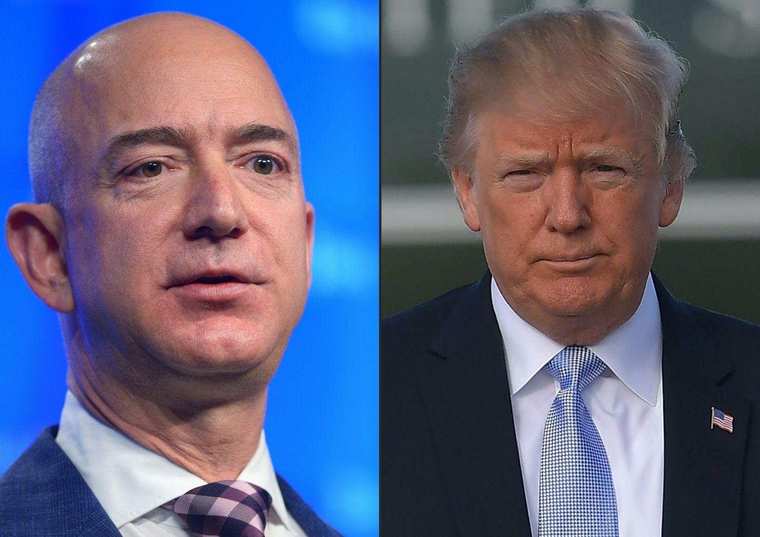 &nbsp;Jeff Bezos e Donald Trump
