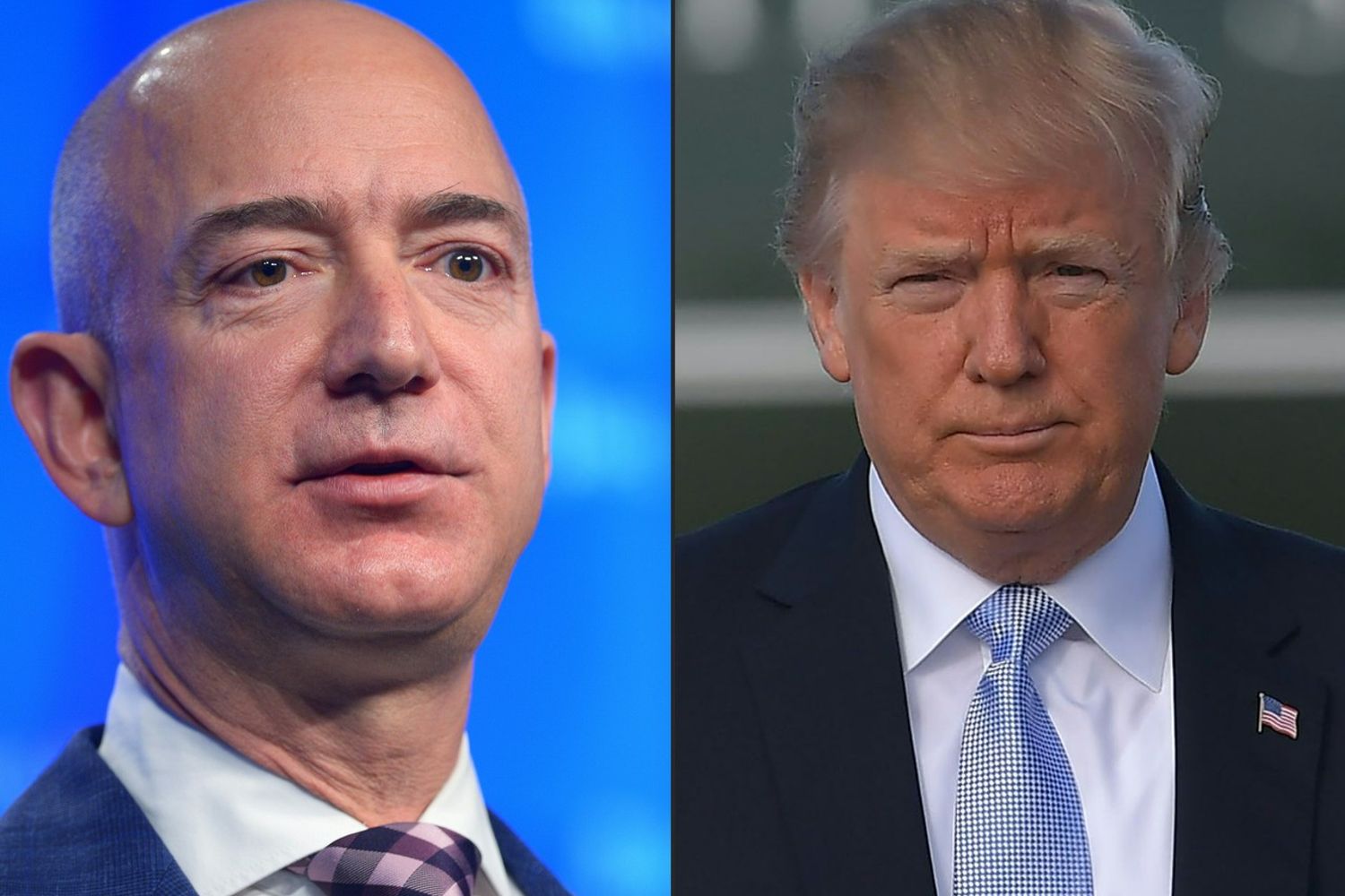 &nbsp;Jeff Bezos e Donald Trump